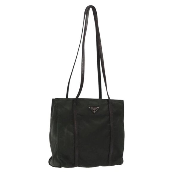 PRADA Shoulder Bag Nylon Green Silver - Picture 1 of 16